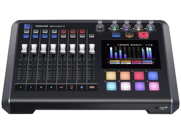 TASCAM MIXCAST 4 Podcast Station with built-in Recorder/ USB Audio IF 