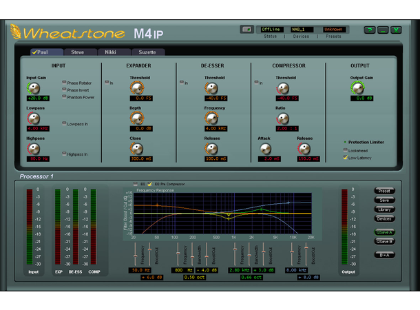 Wheatstone M4IP Radio mikrofon prosessor Four-channel DSP-based voice processor