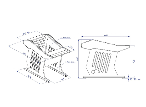 Zaor Maestro 12 Silver Classic Desk Series 12+6 Silver/Black 