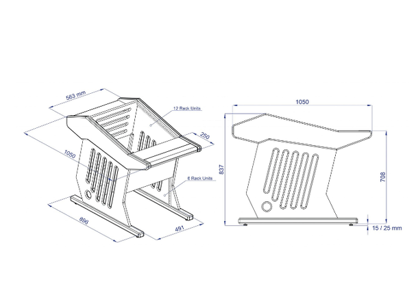 Zaor Maestro 12 Silver Classic Desk Series 12+6 Silver/Black