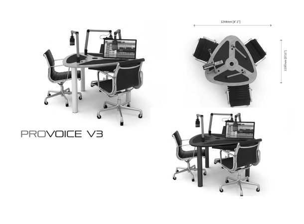 AKA Design PROVOICE V3 3 person universal table