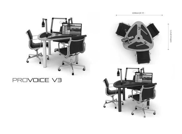 AKA Design PROVOICE V3 3 person universal table 