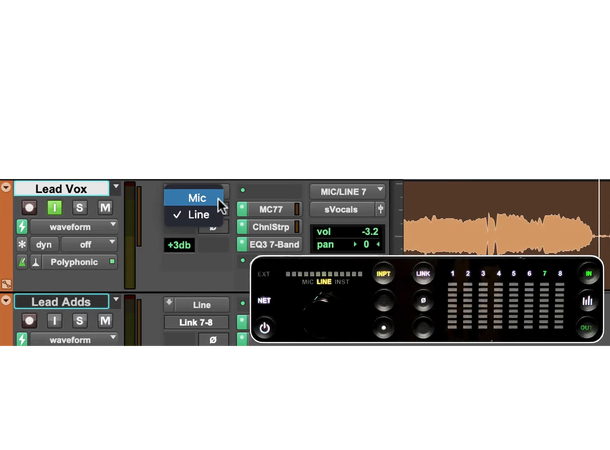 AVID CARBON PRE Mikrofonforsterker AVB 8 kan. ADAT/AVB remote preamp Carbon 