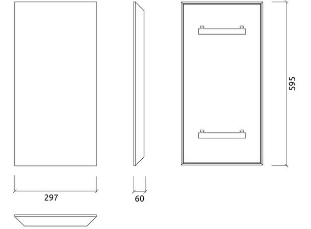 Artnovion Flat Tox Dimi S Absorb. Grå/b Grey Beige - Pakke 6 stk - 60x30x6 cm 