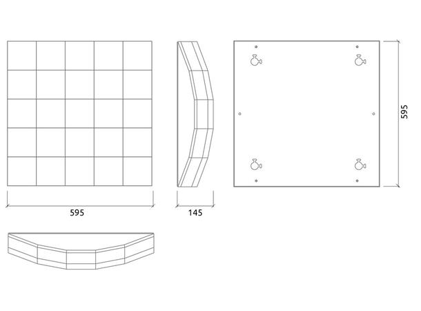 Artnovion Jaya W - Diffuser 3.0 White High End, Pakke med 3 paneler - Glossy