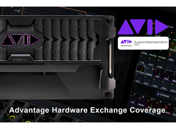 Avid Advantage E6L-112, Elite Live 1 år Hardware Exchange coverage