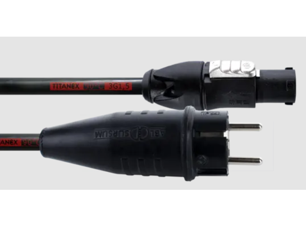 Cordial POWERCON® True1 kabel 10m 25 powerCON True1 - Schuko støpsel 240v 