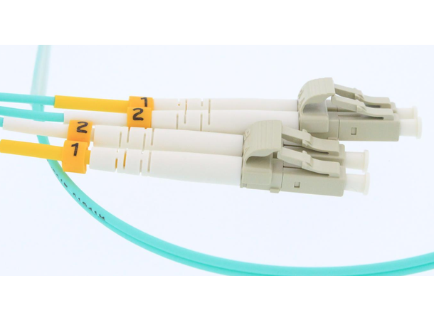 Fiberpatch 50/125 LC-LC - 0,5 m AQUA Multimode Duplex OM4 LSZH 