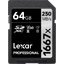 LEXAR 64GB Pro 1667X SDXC UHS-II U3 (V60) R250/W120