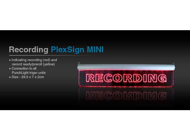 Punchlight Recording PlexSign Mini LED "RECORDING"