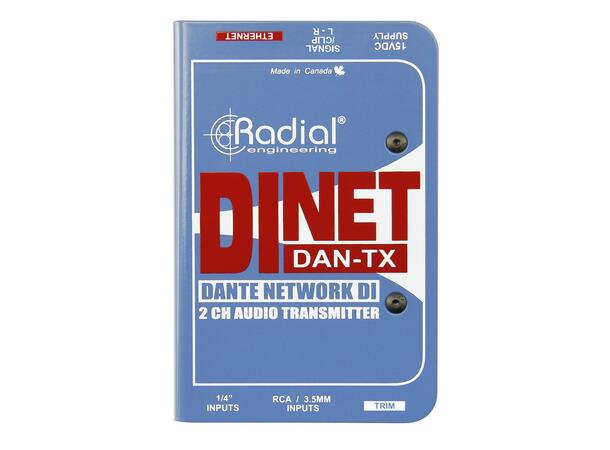 Radial DiNet Dan-TX2 2-channel Dante transmitter 