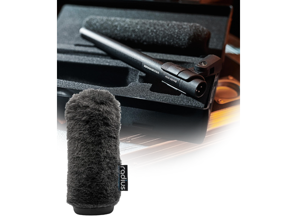 Sennheiser MKH 416-P48U3 med Radius Nimbus 18cm Windshield 