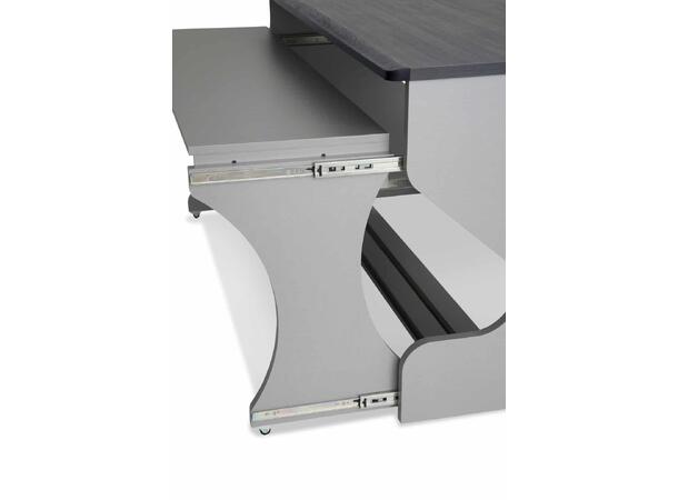 Zaor Miza M Grey Wenge Zaor Medium Flex level desk 