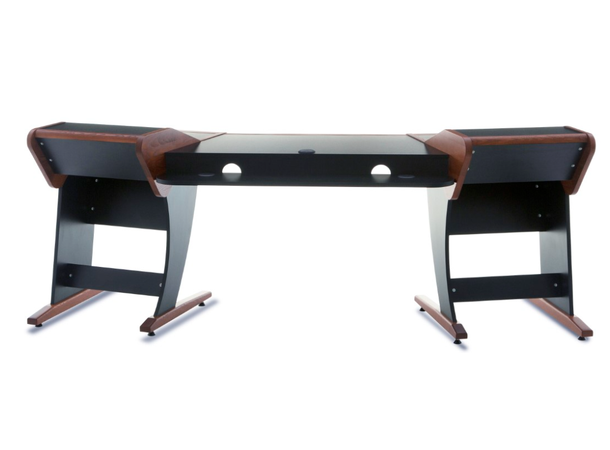 Zaor ONDA angeled Walnut Producer desk, 2 x 6 RU, angeled, Walnut 