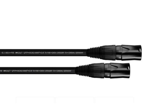 Cordial CCAT 7A PUR kabel etherCON 3m Data/Ethernet for scene og utendørs 