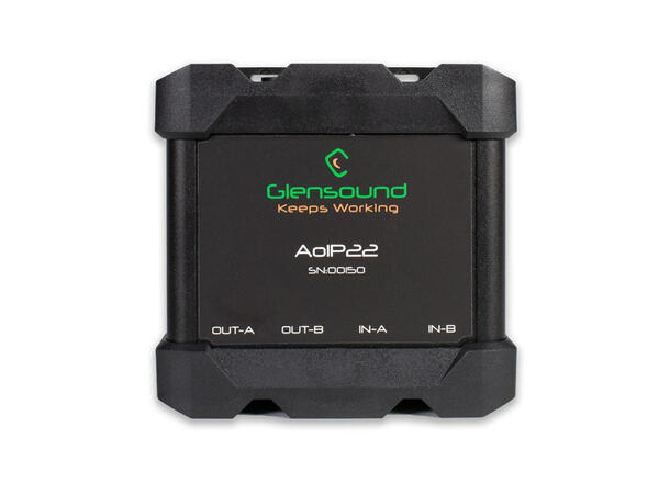 Glensound AoIP-22 MkII Two Channel ADDA Bi-Directional Audio Interface DANTE 