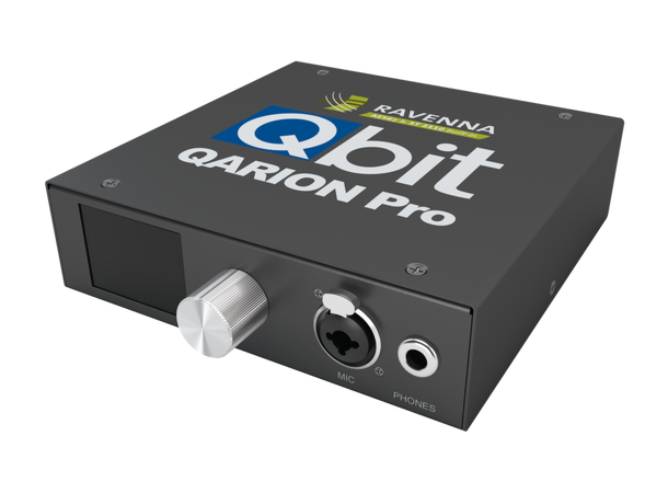 QBit QARION Pro Konverter Analog og AES/EBU mot Ravenna/AES67 