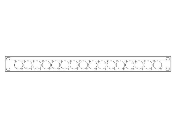 SMRT SP1112X 1U 12D m/skr til SB31 12 hulls panel til SB31 