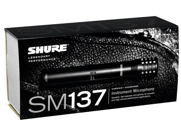 Shure SM137 Cardioid Studio Condenser Klasse-A preamp, instrumentmikrofon 