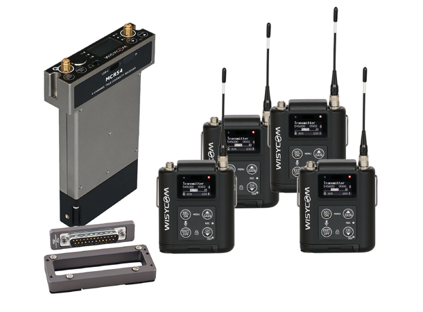 Wisycom MCR54 Quad 4-Channel Receiver m/ 4 x MTP60 Transmitters & SLK54