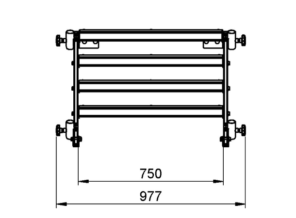 Alustage Adjustable Stairs 04-06m Adjustable stairs II steps black 