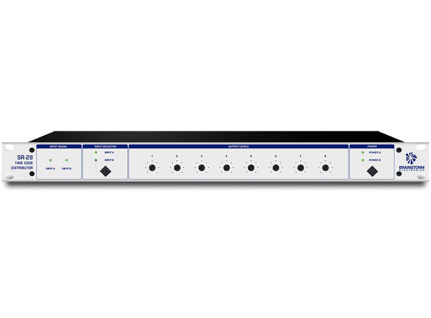 Brainstorm SR-28  TIME CODE DISTRIBUTOR With 2 inputs, 8 outputs and individual