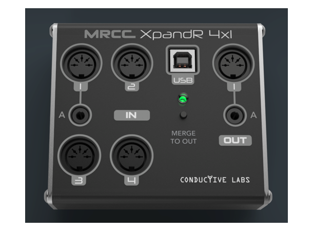 Conductive Labs MRCC XpandR 4x1 MIDI DIN expander accessory for MRCC 