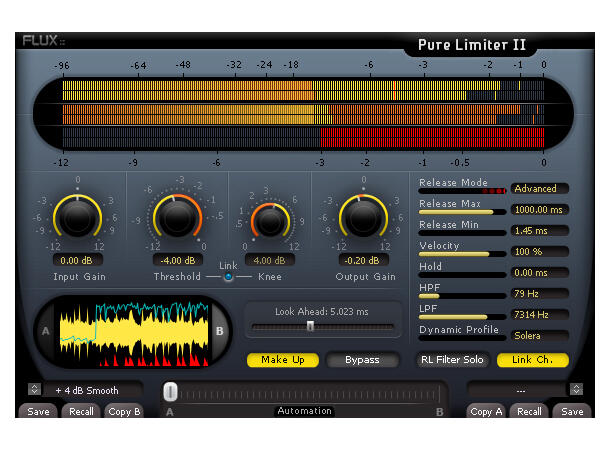 Flux Pure Limiter V3 plugin Transparent Dynamics Control 