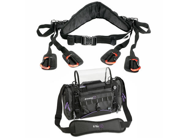 K-Tek KSJRWBXP Stingray Junior X Bag and Waist Belt  Purple Bundle 