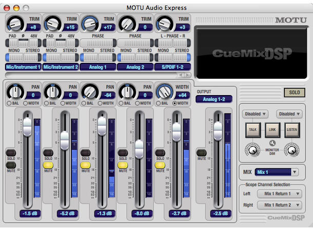 MOTU Audio Express USB&FW Lydkort 6 x 6 Hybrid Firewire/USB2 interface 