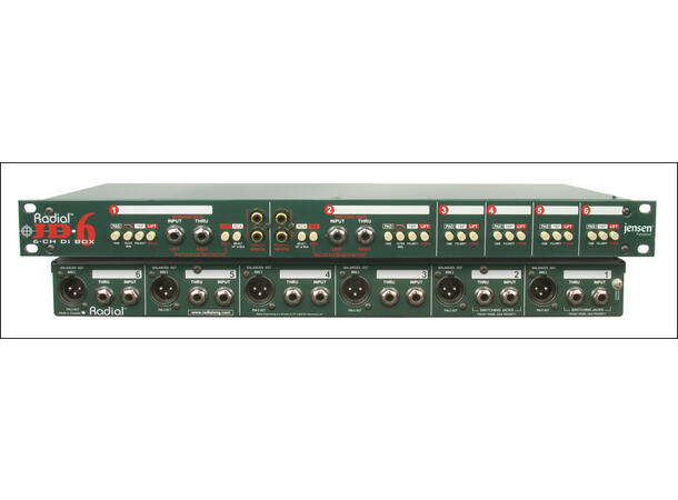 Radial JD6 Six-Channel Rackmount DI 