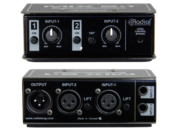 Radial MIX 2:1 Passive balanced mixer 2 in 1 out