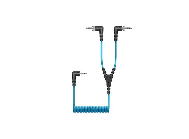 Sennheiser CL 35-Y digital UHF receiver 3.5 mm to dual-3.5 mm TRS coiled cable 