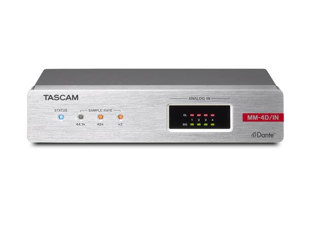 TASCAM MM-4D-IN-X DANTE Converter 4 Analog Mic/Line Input DANTE 