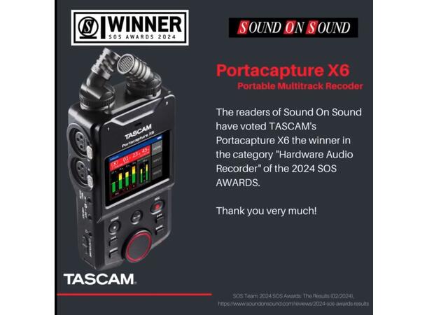 TASCAM PORTACAPTURE X6 Multi-track Handheld Recorder 