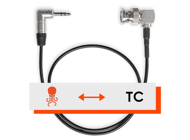 Tentacle to 90° BNC – timecode cable Bidirectional cable 