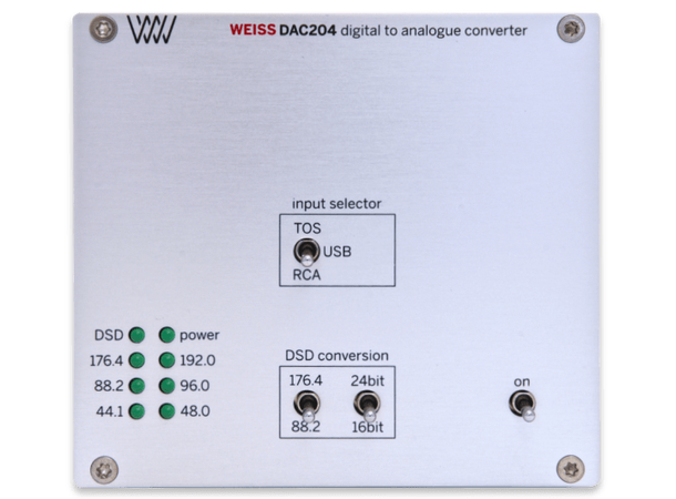 Weiss DAC204 MK2 USB, S/PDIF D/AConverter 24 Bit/384kHz/D 