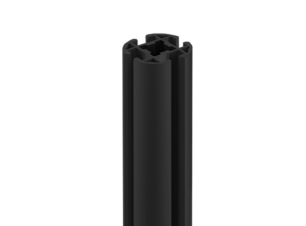 YELLOWTEC MIKA Pole 21,5", Alu Black Alu stang med fire profilspor 