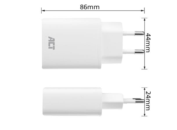 ACT Universal USB-C lader 20W 1x USB-C 12V/ 1,67A, 20W Power Delivery 