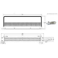 A.A 2x48x1RU (48P-12A/TYPE 3) NN 2x48 bantam pathbay, rear solder type