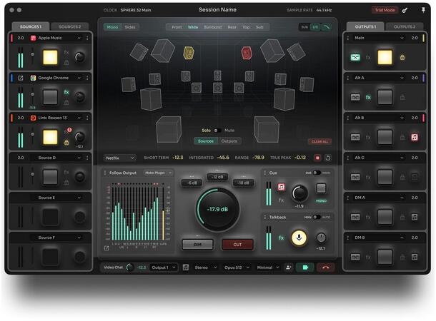 Ginger Audio Sphere Immersive Atmos monitorkontroller og Tuning 
