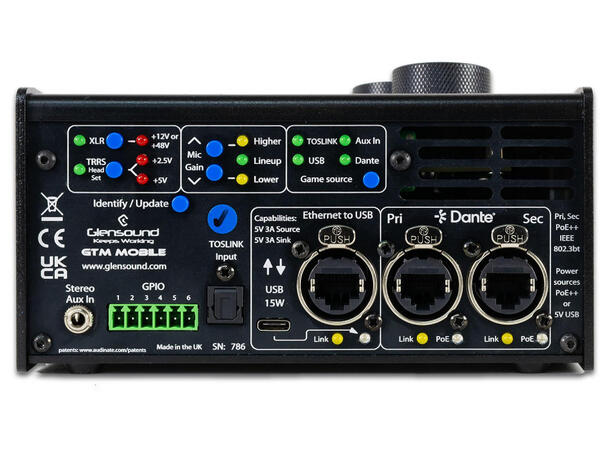 Glensound GTM MOBILE As GTM but with USB C data connection 