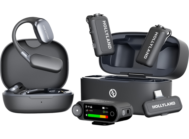 HOLLYLAND LARK MAX 2 Ultimate Combo OWS Monitor Earphone + Camera RX + USB-C 