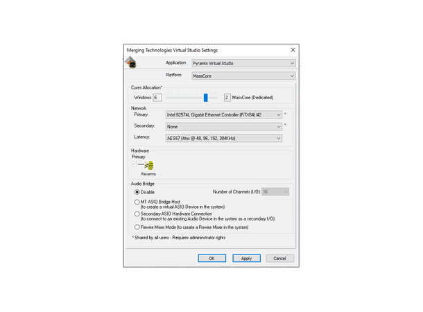 Merging MASSCORE MultiCore Ext License for Pyramix 