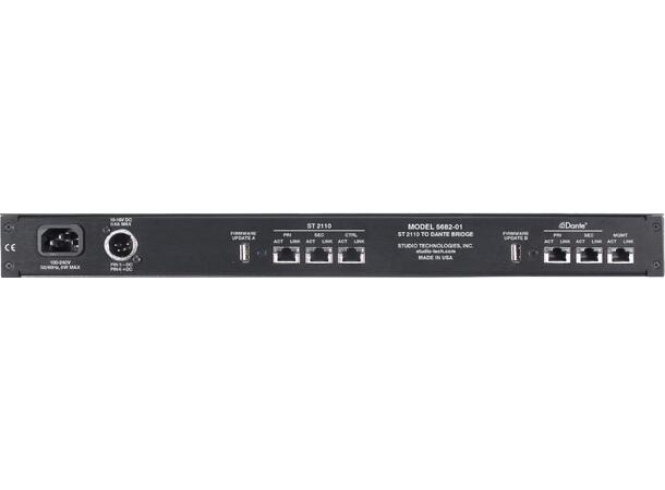 Studio Technologies Model 5682-01 ST 2110 to Dante Bridge 
