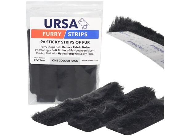 URSA Furry Strips - Black Pack of 9 - Black 