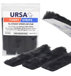 URSA Furry Strips - Black Pack of 9 - Black