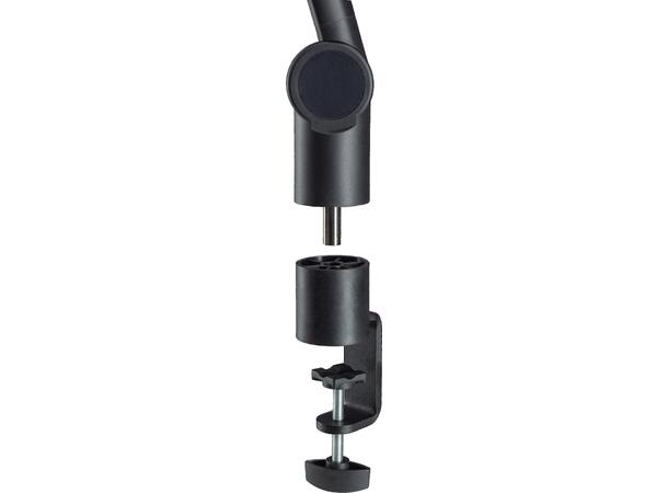 K&M 23868 Microphone desk arm, sort Mikrofonarm med bordklemme 