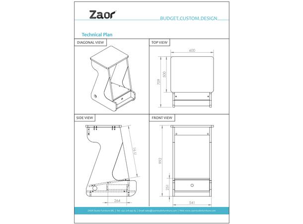 Zaor MIZA Rack 16 MKII Black 16 unit MKII Anniversary med skuff 