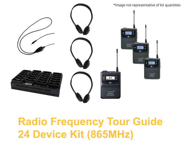Contacta RF-TG-K24-865 Tour Guide Kit 24 RF, 856 Mhz Wireless,  24 Device Kit 